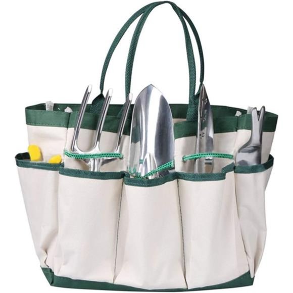 Garden Planting Tools Set ,Aluminum Hand Tool w Apron,Storage Tote Bag - 11 - Picture 1 of 7